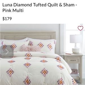 Bohemian cream Full/Queen Comforter tassels orange and purple with 1 Sham